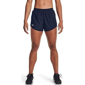 Under Armour Fly By 2.0 hardloopshort voor dames, Midnight Navy Full Heather (412)/Midnight Navy Full Heather, XS