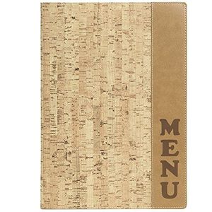 Securit menukaartenmap design kurk, DIN A4, beige