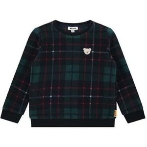 Steiff Sweatshirt fleece EU maat 92 Steiff Navy, sweatshirt met lange mouwen voor kinderen, pullover met lange mouwen, babybovendeel, ideaal basic shirt, comfortabel en zacht, wasmachinebestendig,