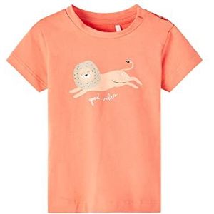 NAME IT Babyjongens Nbmfuno Ss Top, koraalrood, 56 cm