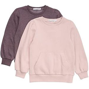 MINYMO Girl's Sweat Girl (2-pack) Shirt, Misty Rose, 80, Misty Rose, 80 cm