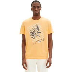 TOM TAILOR Uomini T-shirt 1036983, 22225 - Washed Out Orange, M