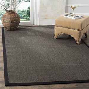 Safavieh Collectie natuurlijke vezel nf441 F handgeweven taupe en lichtbruin sisal loper modern 4' x 6' houtskool/houtskool