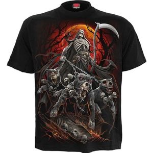 Spiral Harbingers T-shirt zwart S 100% katoen Basics, Horror, Rock wear, Schedels