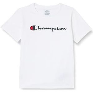 Champion Legacy Icons G - S/S T-shirt met ronde hals, wit, 15-16 jaar, meisjes en meisjes, SS24, Wit, 15-16 jaar