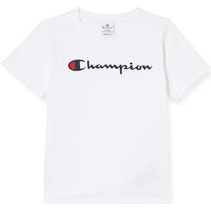 Champion Legacy Icons G - S/S T-shirt met ronde hals, wit, 11-12 jaar, meisjes en meisjes, SS24, Wit, 11-12 jaar