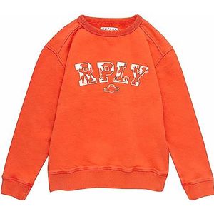 Replay Jongens sweatshirt van katoenmix, 052 Power Oranje, 10 Jaar