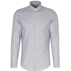 Seidensticker Zakelijk overhemd voor heren, slim fit, strijkvrij, Kent-kraag, lange mouwen, 100% katoen, blauw, 39