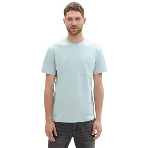 TOM TAILOR Heren T-shirt, 30463 - Dusty Mint Blue, S