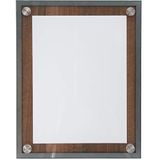 SECURIT Glazen vitrine Star, 1 x DIN A4 zijde, walnoot, walnoot, 28 x 37 x 3 cm