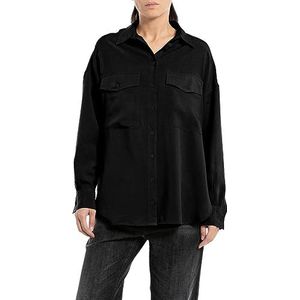 Replay Damesblouse, relaxed fit, 098 Black, S