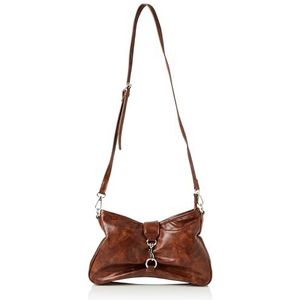 FELIPA Dames vierkante vorm handtas clutch, BRAUN, bruin, Eén Maat