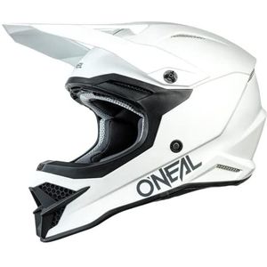 O'NEAL | Motorfietshelm | Street | Veiligheidsnormen ECE 2205, schaal gemaakt van ABS, ventilatieopeningen voor optimale ventilatie en koeling | 3SRS Helm Massief | Volwassen | Wit | Maat XS