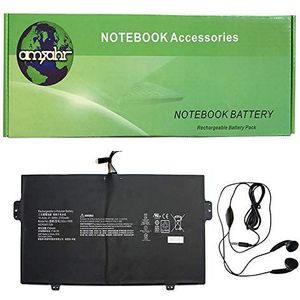 Amsahr vervangende laptop batterij voor Acer SQU-1605, 4ICP3/67/129, Spin SP714-51-M8ZJ, SF71351 - omhulling stereo oortelefoon zwart