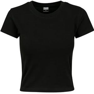 Urban Classics Dames Dames Dames Stretch Jersey Cropped Tee T-Shirt, Zwart, 4XL
