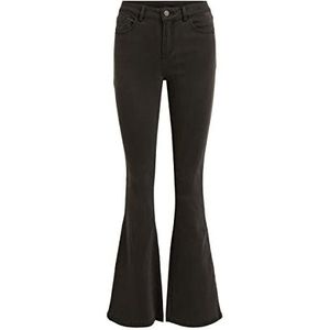Vila Viekko Rw Flared Su Blk-Noos Jeans voor dames, zwart denim, (L) W x 32L