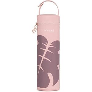 Miniland Thermibag Leaves 500 ml isolatiehoes met handgreep voor eenvoudig ophangen en transporteren ideaal voor flessen of thermoskan, roze, 89453