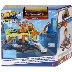 Hot Wheels City Centrum Express Autowasstraat Speelset