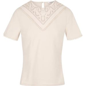 Morgan T-shirt met korte mouwen, Lichtbeige, S