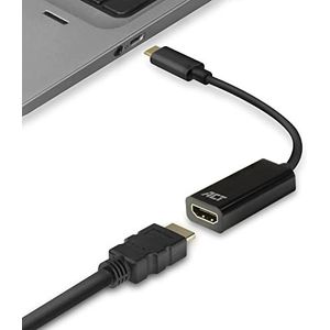 ACT USBC naar HDMI-adapter, 4K @ 30Hz USB C-converter, sluit extra monitor aan op laptop, USB-C HDMI-kabellengte 0,15m - AC7305