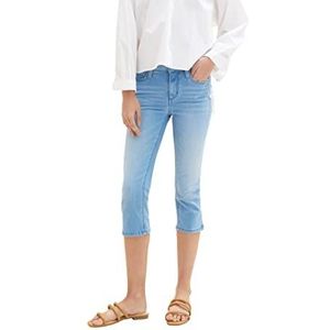 TOM TAILOR Dames 1036926 Capri Jeans, 10117-Used Bleached Blue Denim, 29, 10117 - Gebruikte Bleached Blue Denim