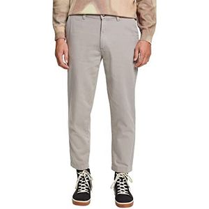 edc by ESPRIT Katoenen broek, conische pijpen, losse pasvorm, lichtgrijs, 32W