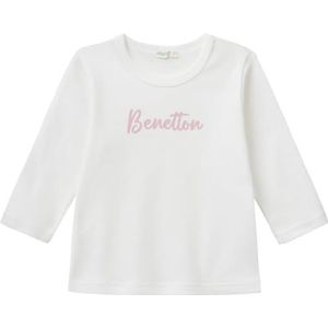 United Colors of Benetton T-shirt M/L, Wit, 74 cm