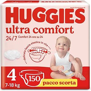 Huggies Ultra Comfort Luiers, Maat 4 (7-18 Kg), 150 Stuks