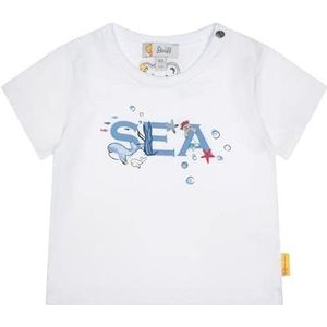 Steiff Baby-jongens T-shirt met korte mouwen, helder wit, 56