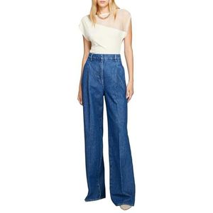 Sisley Shorts voor dames, Blauwe Denim 902, 56