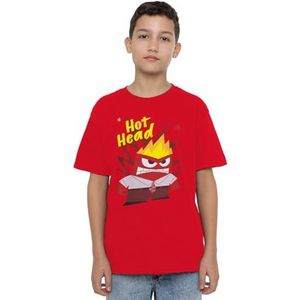 Inside Out 2 Anger Unisex Kids T-shirt, rood, 7-8 jaar, Rood, 7-8 jaar
