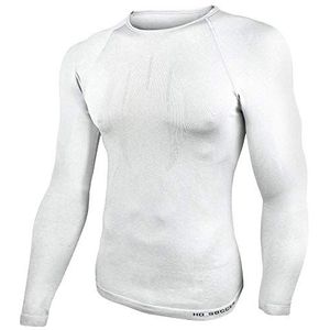 Ho Soccer Underwear Shirt Performance ML Short Neck White Thermisch hemd Lange mouwen, Volwassenen Unisex, Wit, S