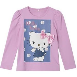 NAME IT Meisjes Nmfananas Hellokitty Ls Top Vde shirt met lange mouwen, Pastel Lavender, 86