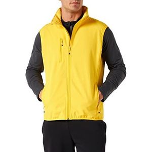 Clique Heren Softshell Vest Gilet Outdoor, Geel, X-Small (Maat: XS), Geel, XS