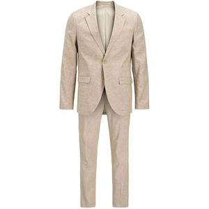 JACK & JONES JPRRIVIERA Linen Suit Slim Fit SN, Travertine/pasvorm: slim fit, 46