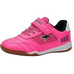 KangaROOS K-bilyard Ev sportschoenen voor meisjes, Neon Pink Jet Black, 33 EU