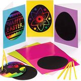 Baker Ross kraskaarten""Paasei"" (6 stuks) – knutselidee voor Pasen voor kinderen om te versieren en als cadeau-idee