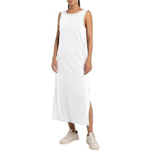 Replay Lange damesjurk, mouwloos, katoen, 001, wit, XS