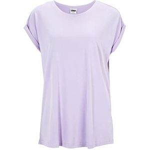 Urban Classics Dames T-shirt Ladies Modal Extended Shoulder Tee, vrouwen bovendeel met overgesneden schouders in vele kleuren, maten XS - 5XL, lila, 3XL