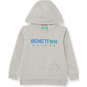 United Colors of Benetton Jongens capuchontrui, Melange Light Grey 501, 3 maanden