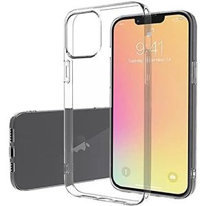 Coker telefoonhoes compatibel met iPhone 13 Pro Max, telefoonhoes van siliconen, dun, stootvast, TPU, ultradun, transparant