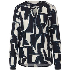 STREET ONE Dames viscose blouse, blauw (deep blue), 34