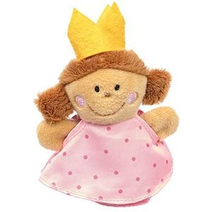 SIGIKID 43006 Fingerpop prinses, pluche pop om op de vingers te steken, rollenspel, verhalen vertellen, spelen, voor kinderen vanaf 6 maanden, prinses/roze, 10 cm