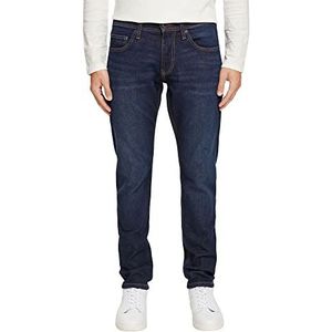 ESPRIT Stretch jeans met Organic Cotton, Blue Dark Washed., 36W x 32L