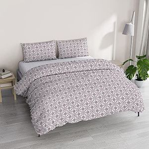 Italian Bed Linen Beddengoed Athena met dekbedovertrek en kussenslopen, bedrukt, Dora Pink, tweepersoonsbed