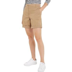 Tommy Hilfiger Dames CO Blend GMD Chino Short Beige 36, Beige, 62