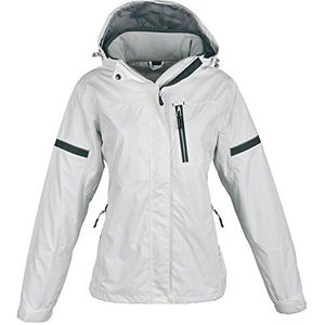 SCHWARZWOLF OUTDOOR Damesjack, windjack, regenjas, shellmateriaal, 30.000 mm waterkolom, 6.500 MVP ademend, winddicht, afneembare capuchon BONETE Women (S - wit)