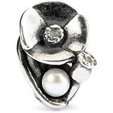 Trollbeads Damesbead 925 sterling zilver wit TAGBE-00034, Glas