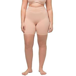 Ulla Popken, dames, grote maten, shaping-panty, mesh, champagne