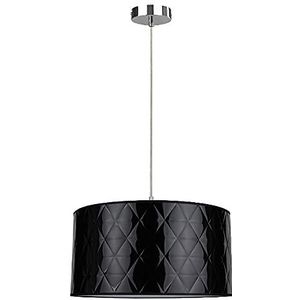 Homemania HOMBR_0028 Hanglamp, kroonluchter, stof, metaal, grijs/zwart, 50 x 50 x 120 cm